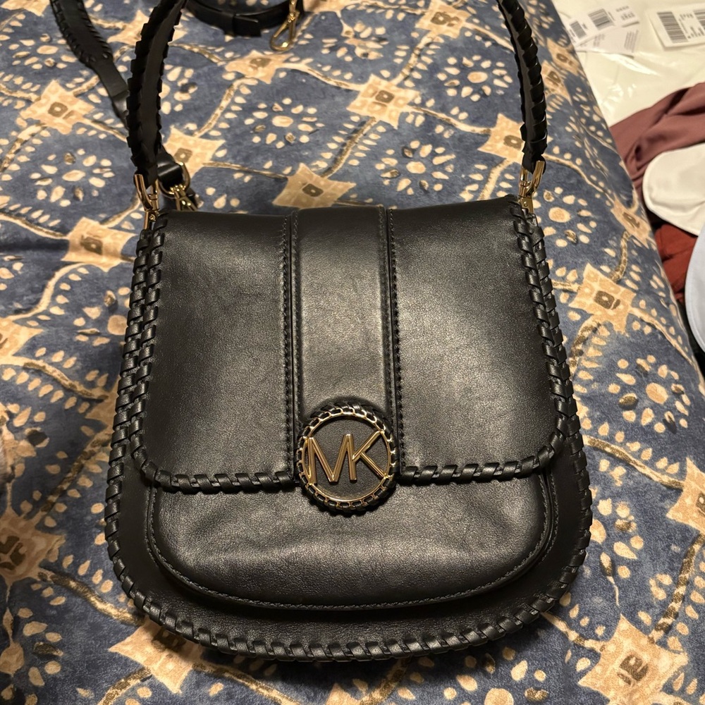 Michael Kors leather whipstitch crossbody bag